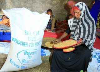 5,7 Millionen Menschen in Äthiopien benötigen dringend Nahrungsmittelhilfe.