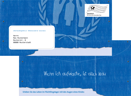UNICEF-Mailing Versandhuelle